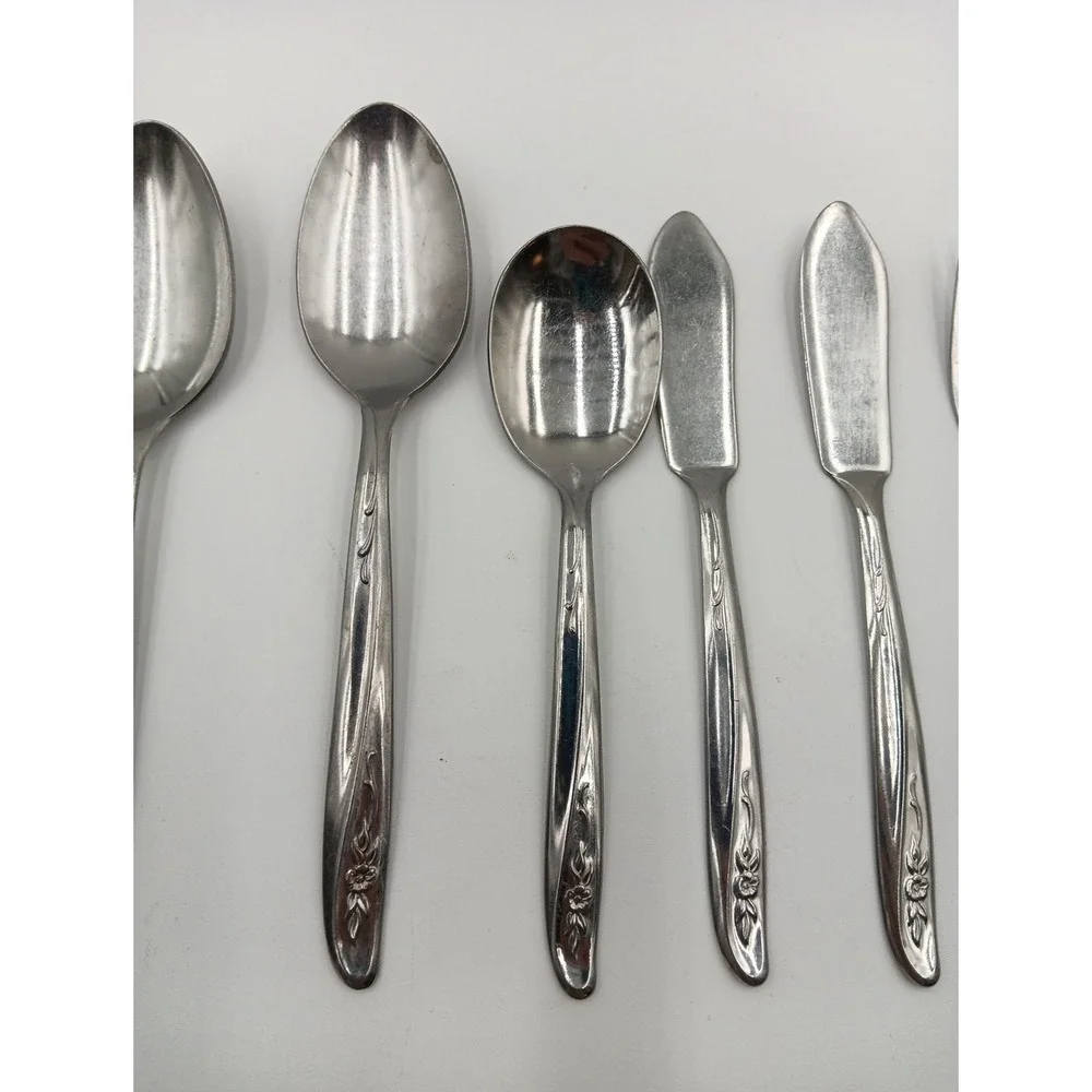 8‎ VTG MIDSUMMER Oneida Stainless Silverware Flatware Thor USA Mixed Lot